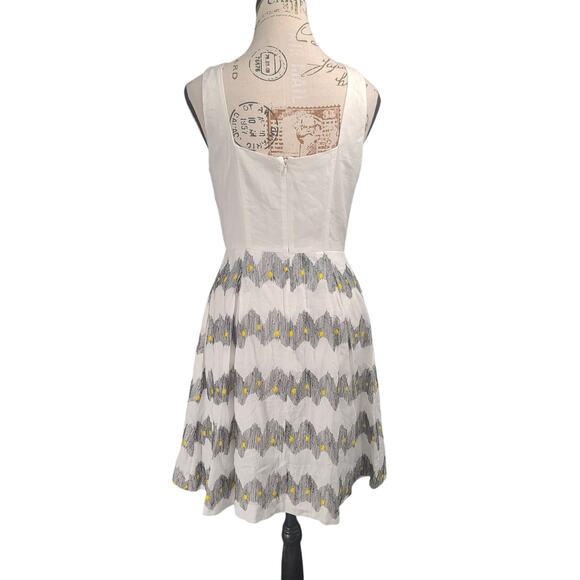 Anthropologie Corey Lynn Calter Frequence Linen abstract dress Sz 2 Resort wear - Picture 3 of 12